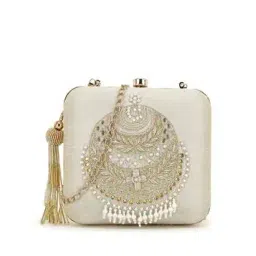 anekaant Embellished Clutch with Chain Strap-picture-31