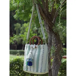 Anekaant Textured Structured Cotton Acrylic Shoulder Bag-picture-38