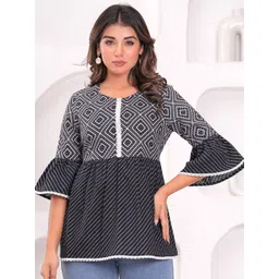 ANEKYA Floral Print Flared Sleeve Cotton Top-picture-20