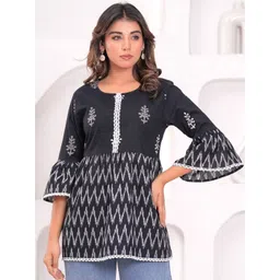 ANEKYA Floral Print Flared Sleeve Cotton Top-picture-29