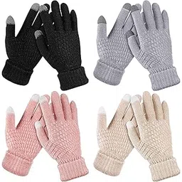 ANESHA Winter Touchscreen Gloves Sleek and Functional Women's Cold-Weather Gloves Pack of 4 Color (Multicolor)-picture-22