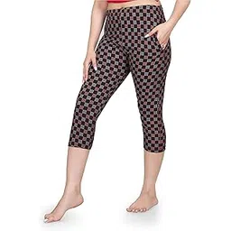 angel curve Women's Girls Cotton Printed Three Fourth Capri Shorts with Side Pockets-picture-35