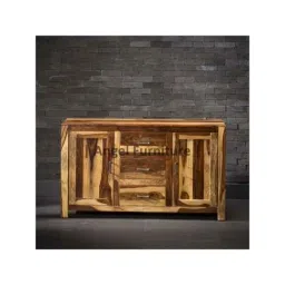 Angel Furniture 47x17x29 Inch Honey Glossy Finish Solid Sheesham Wood Side Board with Drawer Storage, AF-188-picture-26