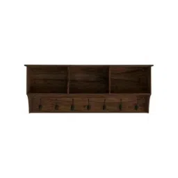 Angel Furniture 90x20x35cm Walnut Glossy Finish Sheesham Wood Hanging Storage Shelf, AF-132W-picture-25