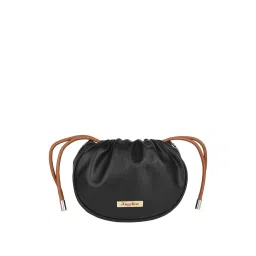Angeline Black Solid Medium Sling Handbag image 2