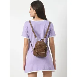 Angeline Brown PU Small Backpack-picture-10