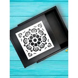 Angira handicrafts Black & White Printed Wooden Multi-Utility Organiser-picture-14