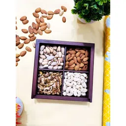 Angira handicrafts Brown & Red Printed Wooden Multi-Utility Organiser-picture-40