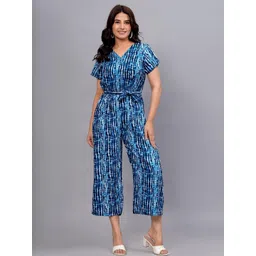 ANGIYA Women Printed Blue Jumpsuit-picture-24