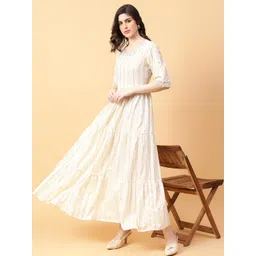 Angkor Women Cream Cotton Kurtas-picture-21