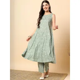 Angkor Women Printed Regular Pure Cotton Kurta with Trousers-picture-34