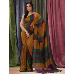 Angoshobha Striped Woven Design Pure Cotton Saree-picture-24