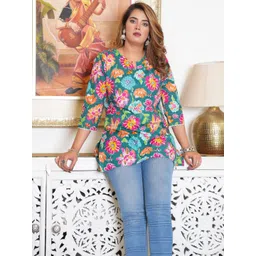 Angvarnika Floral Print Cotton Top-picture-28