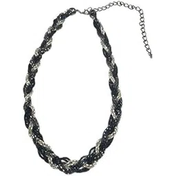 Ani Accessoriez Women's Chain Belt Multilayer Metal waist chains Adjustable Link Belts Body Chain medium Size for Ladies Dress Jeans ( black, silver & black nickel ) multipurpose DIY Cobra Style Belt-picture-31
