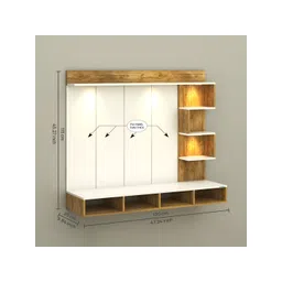 ANIKAA Beige & White Wooden TV EntertainmentUnit image 5