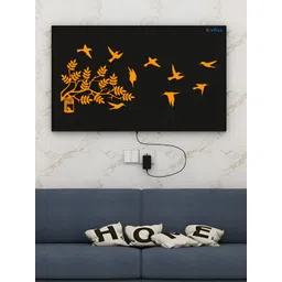 ANIKAA LumiAvi Black & Orange-Colored Nature-Inspired Wall Sculpture-picture-22