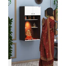 ANIKAA White & Maroon Divyam Mandir Wall Mount Home Temple-picture-18