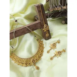 Anikas Creation Designer Gold Plated Traditional Jewellery Set-picture-29