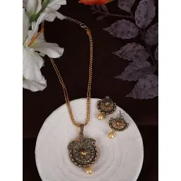 Anikas Creation Gold Plated Black Jewellery Set Pack Of 1-picture-15