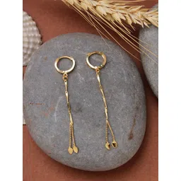 ANIKAS CREATION Gold-Plated Circular Shaped Drop Earrings-picture-28