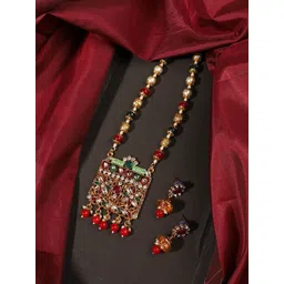 ANIKAS CREATION Multicolored Meenakari Jwellery Set-picture-42