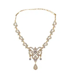 Anikas Creation Stylish American Diamond Gold Tone Jewellery Set image 3