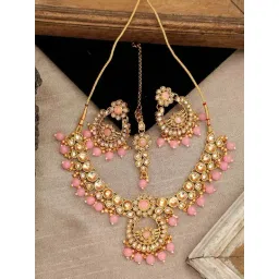 Anikas Creation Traditional Gold Plated Kundan & Pearl Choker Set-picture-48