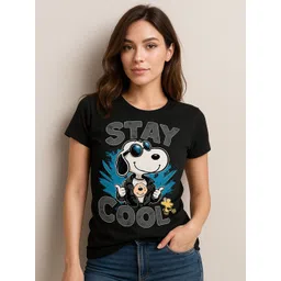 Anikmart Unisex Snoopy Dri-FIT Graphic Printed Round Neck Cotton T-shirt-picture-14