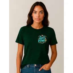 Anikmart Women Typography Printed Round Neck Cotton T-shirt-picture-24