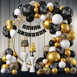 aniloons Solid Festive Happy Birthday Decorative Items Kit for Celebration Balloon-picture-27