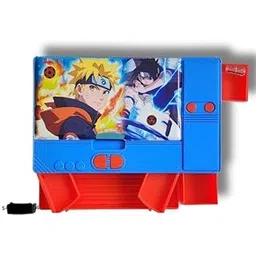 Anime Design Pencil Box, Blue and Red Storage Case with Character Print-picture-18