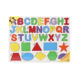 Anindita Toys Capital Alphabets And Shapes With Thumbcuts Multicolour - 36 Pieces-image-27