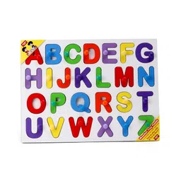 Anindita Wooden English Capital Alphabets Puzzle Multicolor - 26 Pieces-image-5
