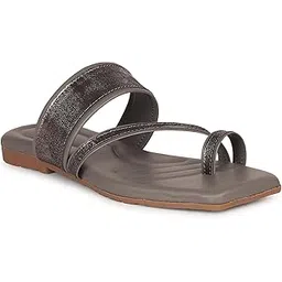 anita sarees Women's Stylish Flat Slip-On Toe Ring Sandals | Comfortable Casual Slippers for Women & Girls | Soft Sole Open Toe Flats for Office, Home, Daily & Outdoor Use-picture-25