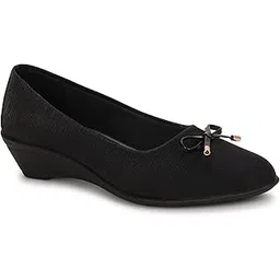 anita sarees Women’s Stylish Wedge Heel Bellies | Comfortable Synthetic Leather Ballet Flats with Soft Padded Insole | Lightweight Non-Slip Sole Casual & Office Wear Shoes for Women & Girls-picture-24