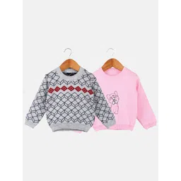Anixa Unisex Kids Printed Woollen Pullover-picture-51