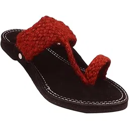 ANJANEYA CREATIONS Men's Ethnic Footwear/Kolhapuri Chappal-RED/Stylish & Comfortable-picture-16
