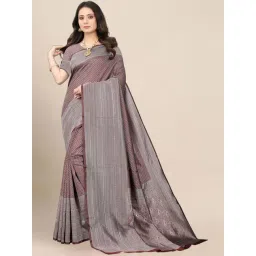 Anjaneya Sarees Purple Silk Woven Saree With Unstitched Blouse-picture-39