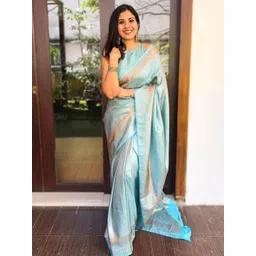 Anjaneya Sarees Woven Design Zari Silk Blend Banarasi Saree-picture-40