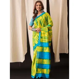 Anjaneya Sarees Yellow Woven Cotton Silk Printed Designer Printed Saree With Unstitched Blouse-picture-27