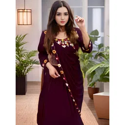 ANJANI TEXTILE Thread Work Semi-Stitched Lehenga & Unstitched Blouse With Dupatta-picture-36