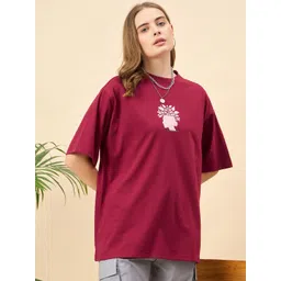 ANJIR Graphic Printed Drop-Shoulder Sleeves Cotton T-shirt-picture-30