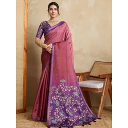 Anjor Checked Zari Silk Blend Tussar Saree-picture-12