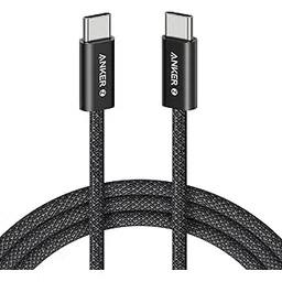 Anker Zolo USB C to USB C Cable, Braided and Dirt-Free Type C Fast Charging Cable, Slim Connector, for iPhone 16 Series, MacBook (240W) (Black, 6ft)-picture-21