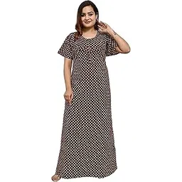 ankona Cotton Maternity Feeding Nighty With 3 Zips - First on Neck for Comfort, Two on Front for Feeding - Baby Feeder Zipper-picture-39