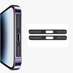 Metal Speaker Dustproof Anti Dust Sticker Compatible for iPhone 16/16 Plus/ 16 Pro / 16 Pro Max (Black)-image-6