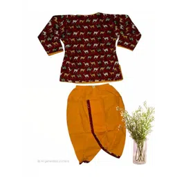 ANNA Unisex Kids Printed Tunic with Dhoti Pants image 2