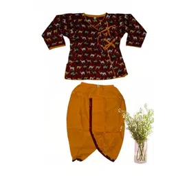 ANNA Unisex Kids Printed Tunic with Dhoti Pants image 1