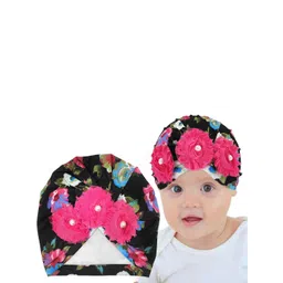ANNA CREATIONS Infant Girls Printed Turban Beanie Cap-picture-38