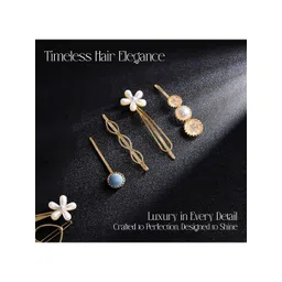 ANNA CREATIONS Women Set of 26 Embellished Alligator Hair Clip image 4